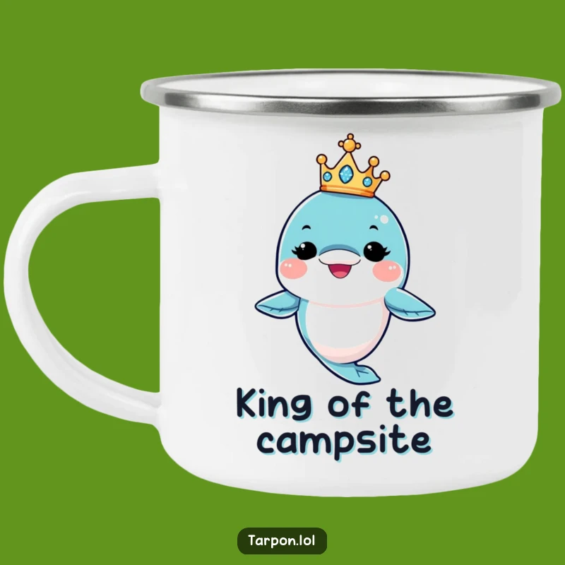 Funny King Tarpon Camping Mug: Regal Adventure - Humorous Outdoor Gift