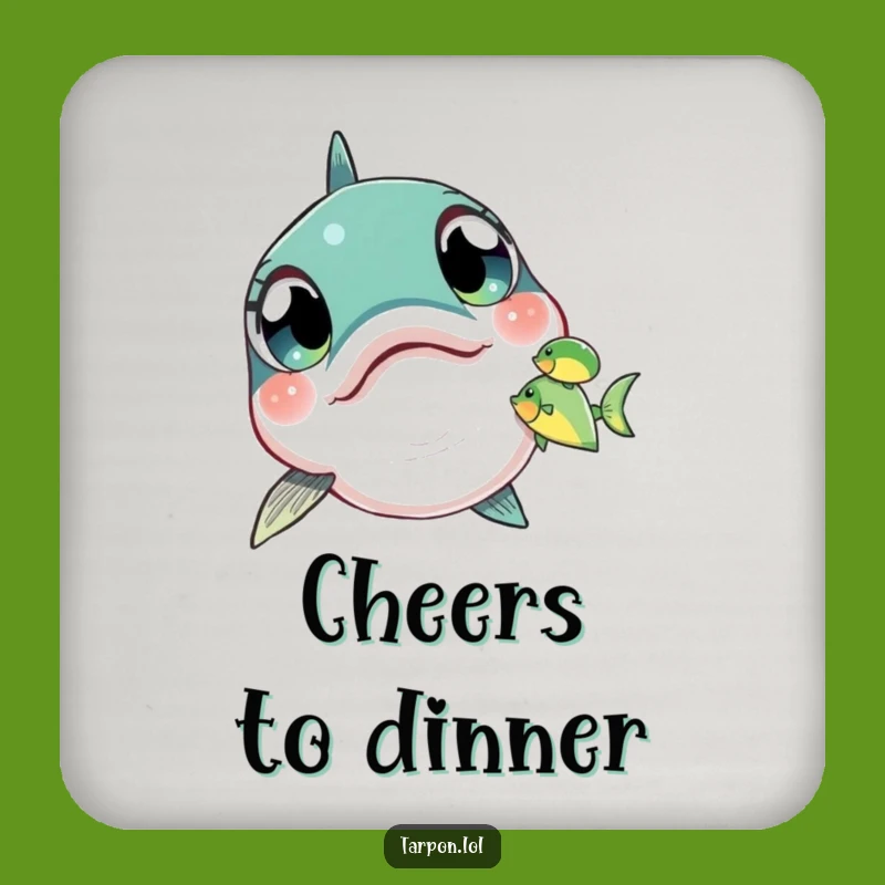 Funny Tarpon Spotting Coaster Set: Fish Decor, Protect Surfaces with Funny Gift Flair