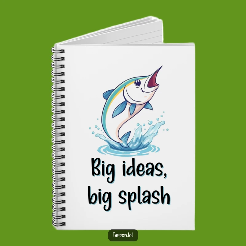 Funny Tarpon Leaping Notebook: Dynamic Fish Journal, Waterproof Funny Gift for Writers