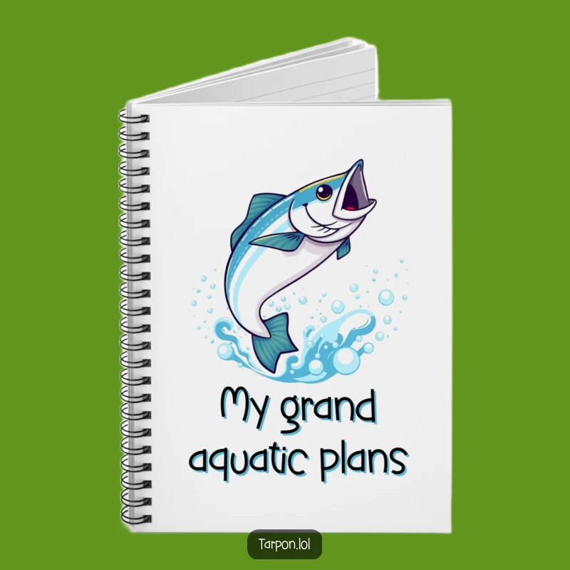 Funny Kawaii Tarpon Notebook: Bubbly Water Notes - Ideal Humorous Journal